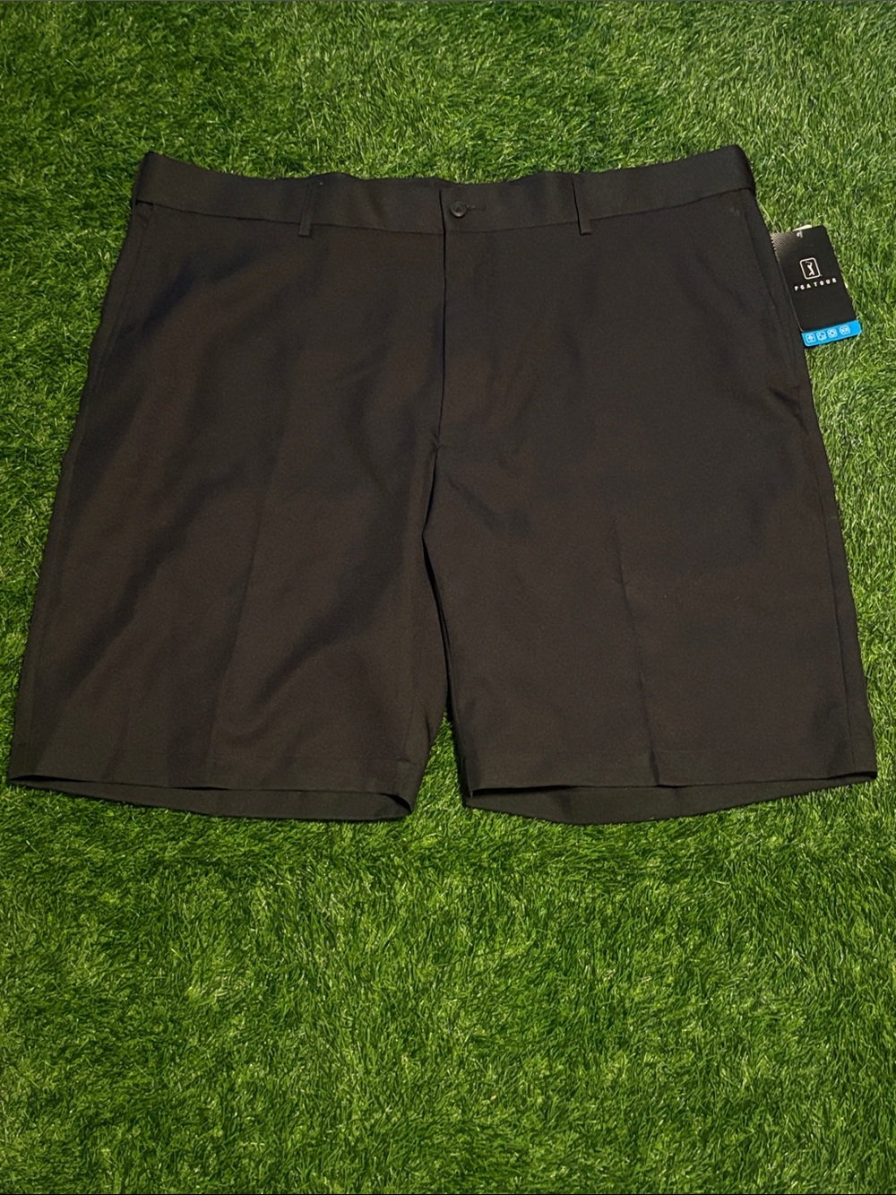 NWT PGA Tour Men's Black Classic Stretch Golf Shorts Size 42